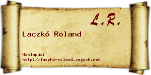Laczkó Roland névjegykártya