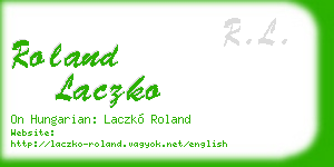 roland laczko business card